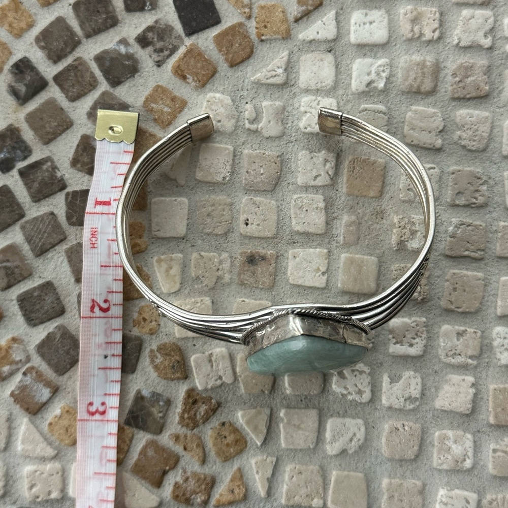 Blue Amazonite Bangle Cuff - image 3